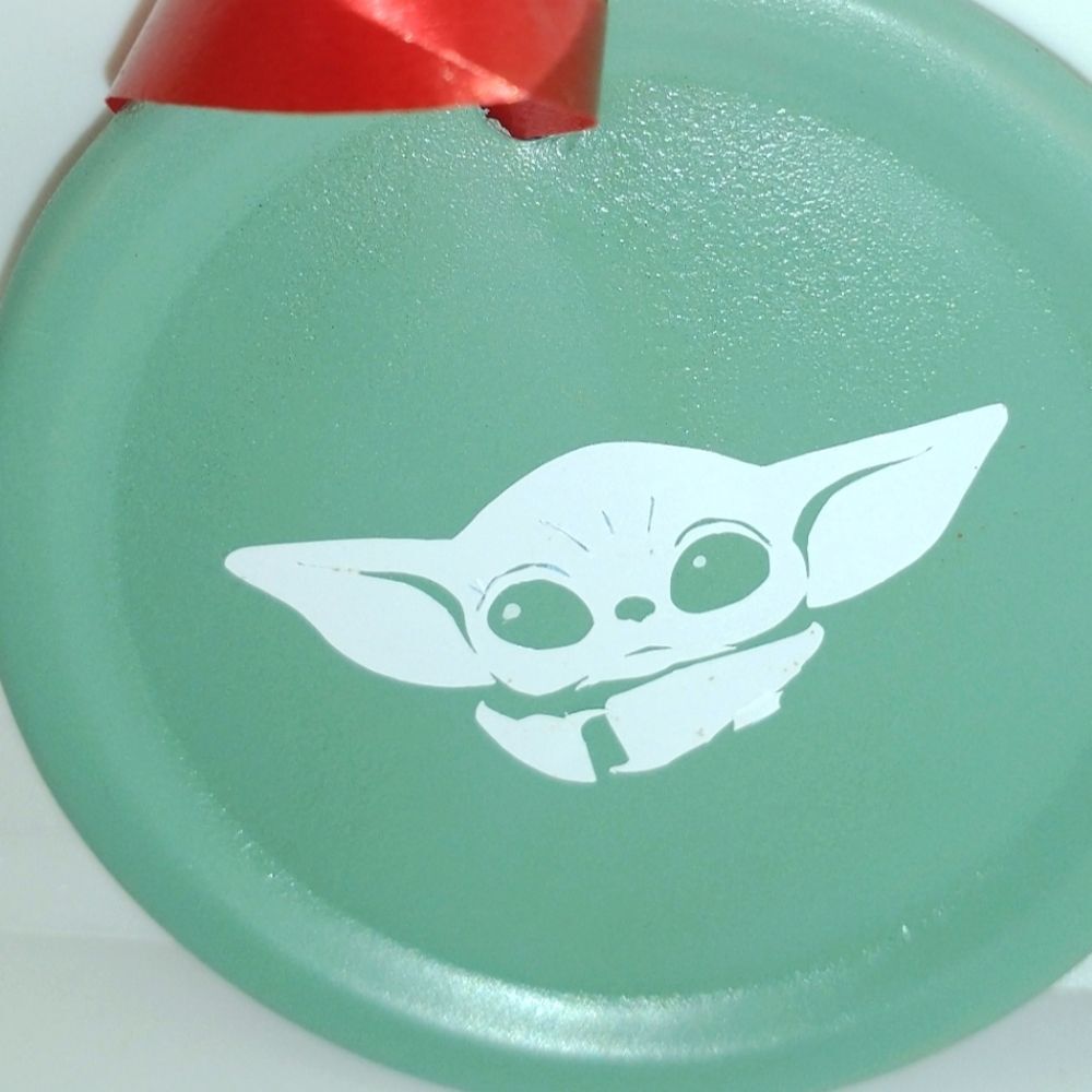 Handcrafted Green Alien Christmas Ornament Metal Holiday Tree Decoration